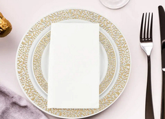 Thức ăn cấp một lần sử dụng giấy in màu rắn khăn giấy 1/4 gấp cho bữa tối giấy tissue