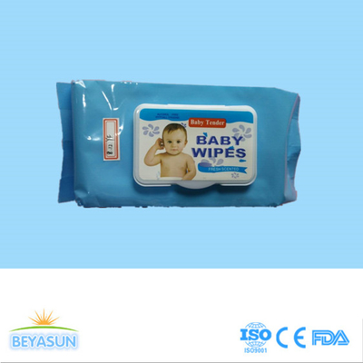 Vệ sinh em bé Khăn ướt dùng một lần Spunlace cho trẻ sơ sinh