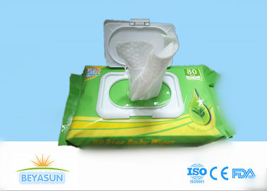 Chăm sóc da Khăn lau ướt dùng một lần Không hóa chất có nhãn riêng, Trọng lượng 60gsm