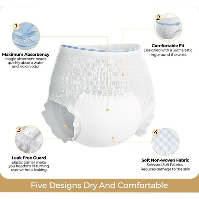 Sản phẩm bán buôn đồ nhiên dành cho người lớn Nappy hình T Super Ultra Absorbent Hypnosis Xxl đồ nhiên dành cho người lớn